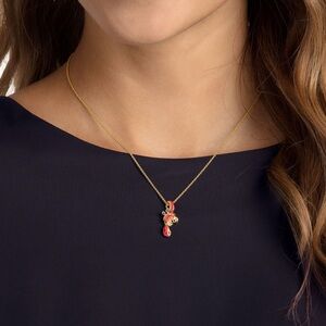 🦀 seven season — ocean crab multi-colored gold plated pendant necklace 🦀